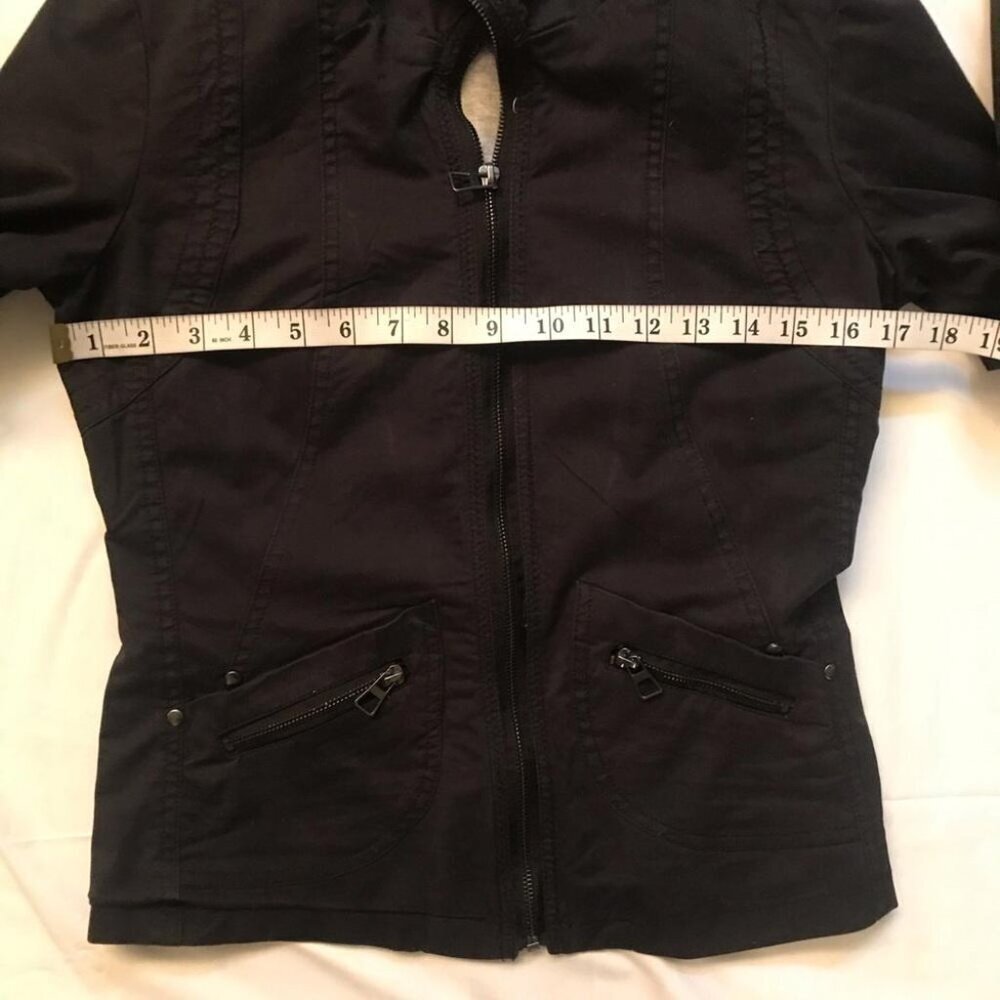 Le Château Utility Jacket Black Edgy Zip-Up Cybergoth Style XS - Picture 7 of 10